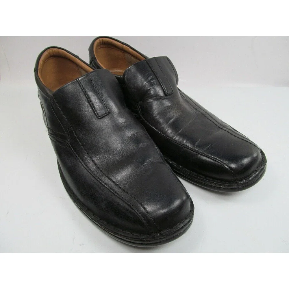Clarks Bike Toe Leather Loafers Mens Size US 11.5 M